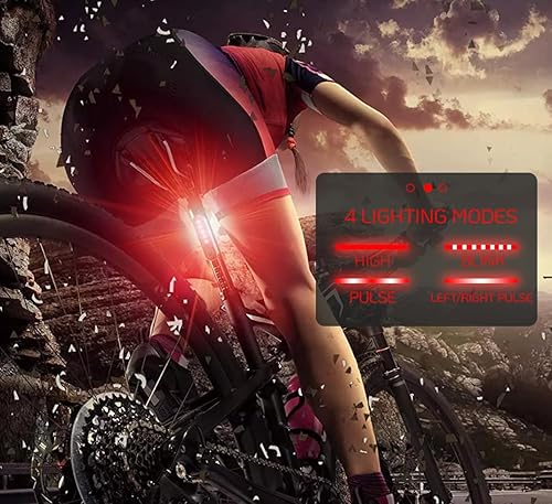 Miniatura 2 de Juego de luces LED recargables USB para bicicleta delantera y trasera, faros LED de aluminio para bicicleta, luz de cabeza de bicicleta, lámpara