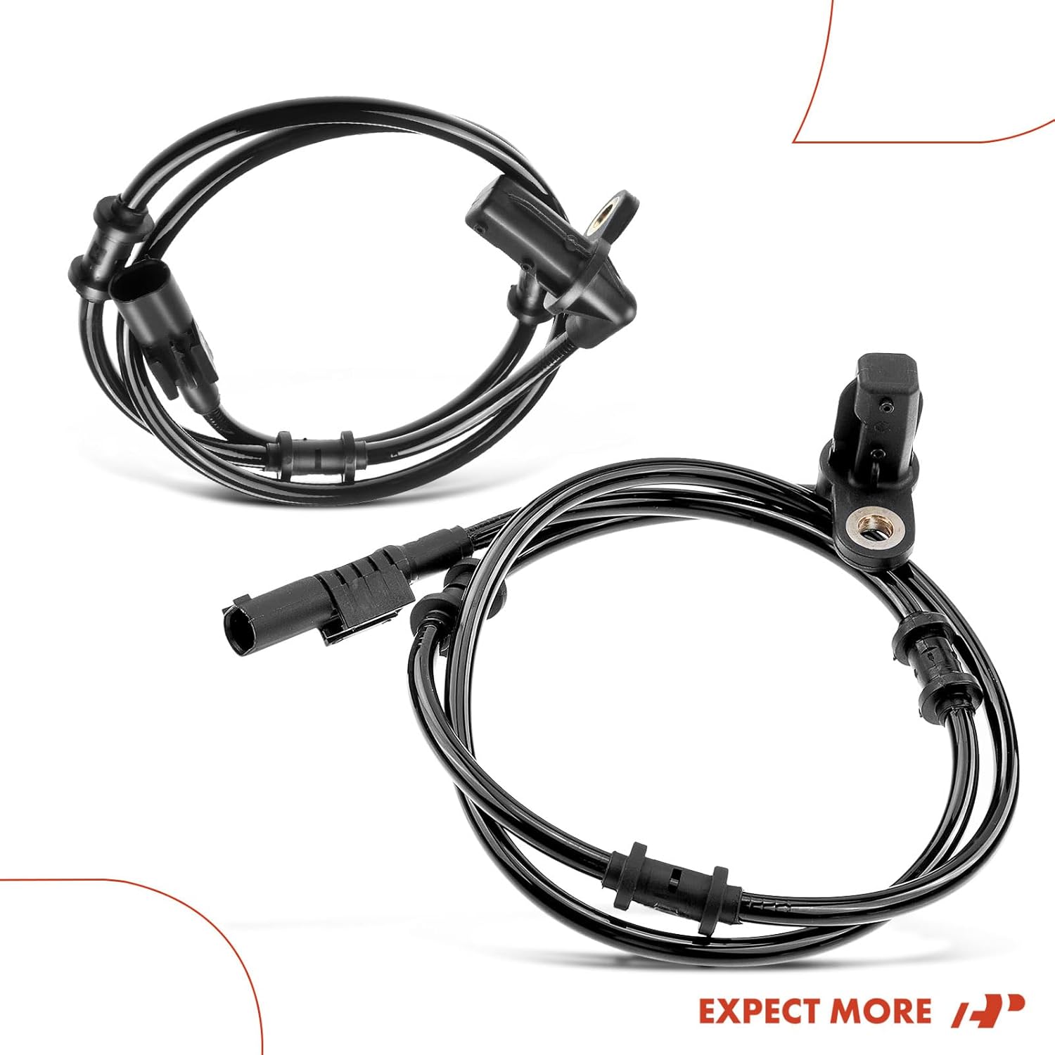 A-Premium ABS Wheel Speed Sensor Compatible with Mercedes-Benz Models - W163 Series ML350 2003-2005, ML500 2003-2005 - Front Driver and Passenger Side, 2-PC Set, Replace# 30220, A1635421918