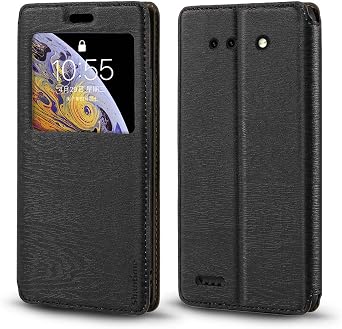 Window Leather Case for Cubot King Kong Mini 2 - Black