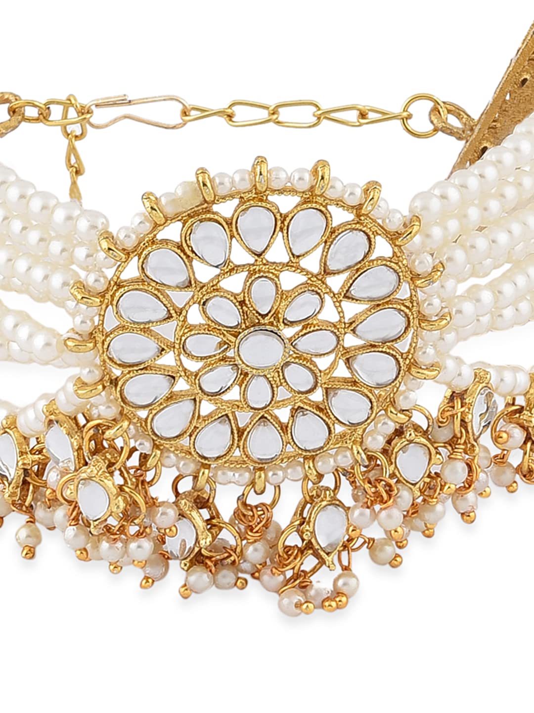 Women's Tone & Kundan Bracelet - ZPFK9167
