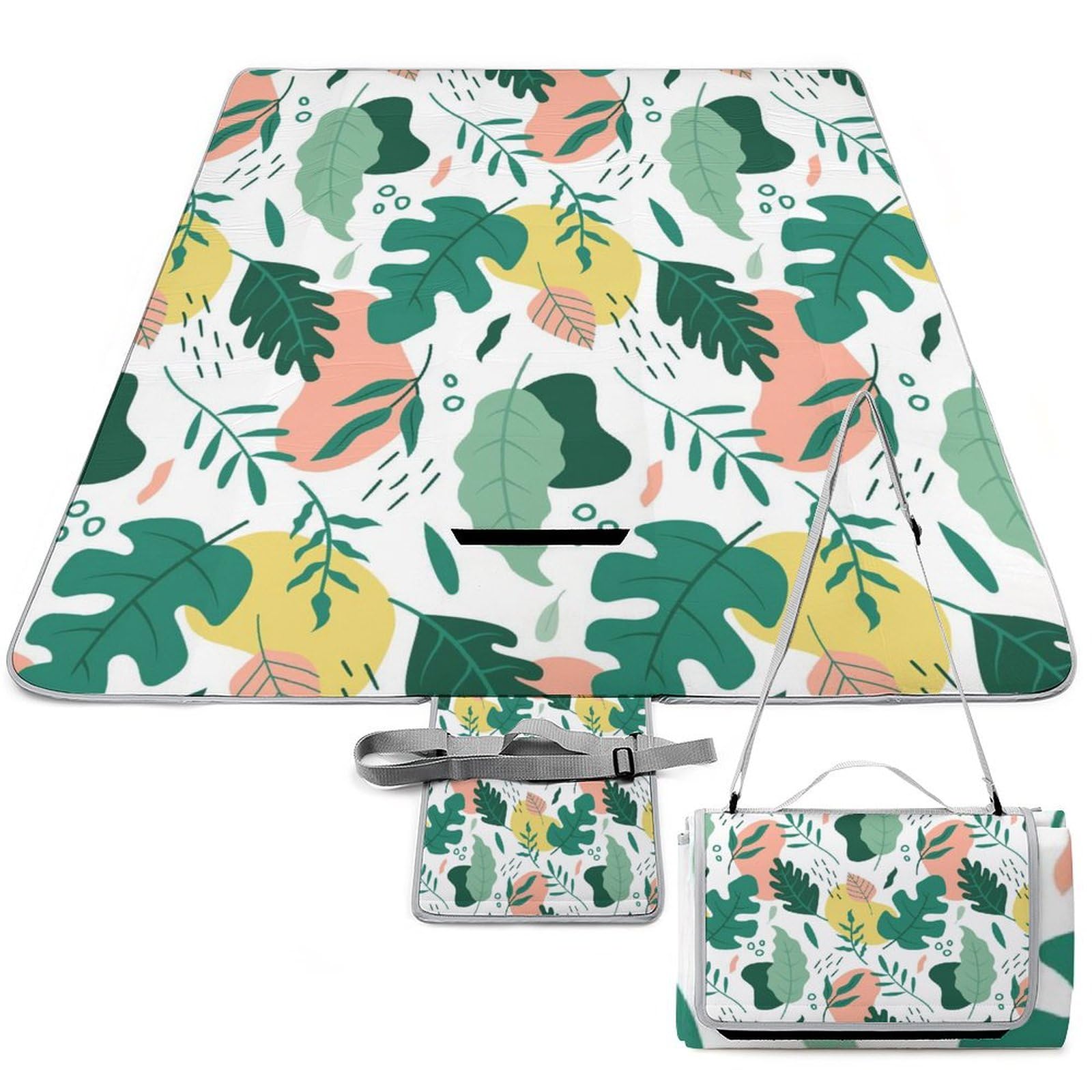 3D Stampa Impianto Coperta Picnic Impermeabile Stuoia Spiaggia Pieghevole Coperta Da Picnic Per Pic-nic, Spiaggia, Campeggio, Parco, Giardino, Estate 148x148cm