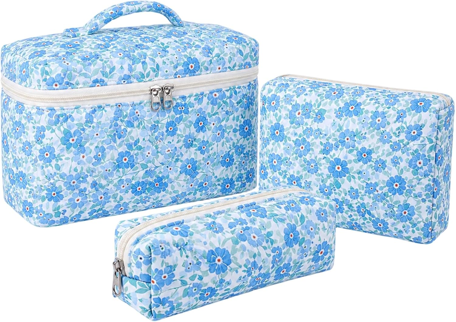 Beauty Travel Case Set, Round flower, B