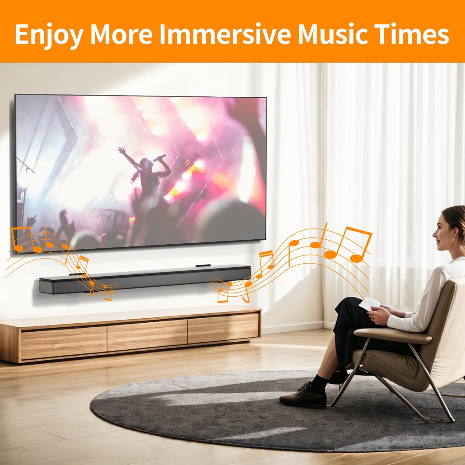 Soundbar Wall Mount with 2 Speaker Mount for Bose WB-300 SoundTouch 300 Soundbar 300/500/550/600/700/900/950 Smart Ultra Soundbar Mount, Sound Bar Mount for Bose Soundbar Mounting Bracket Under TV