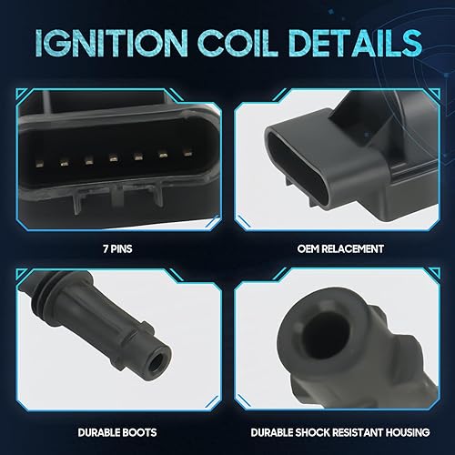 Miniatura 4 de Paquete de bobinas de encendido UF669 compatible con Chevrolet Cruze Limited Sonic Trax Volt Cadillac ELR Buick Encore 1.4L 2011-2021, reemplazo