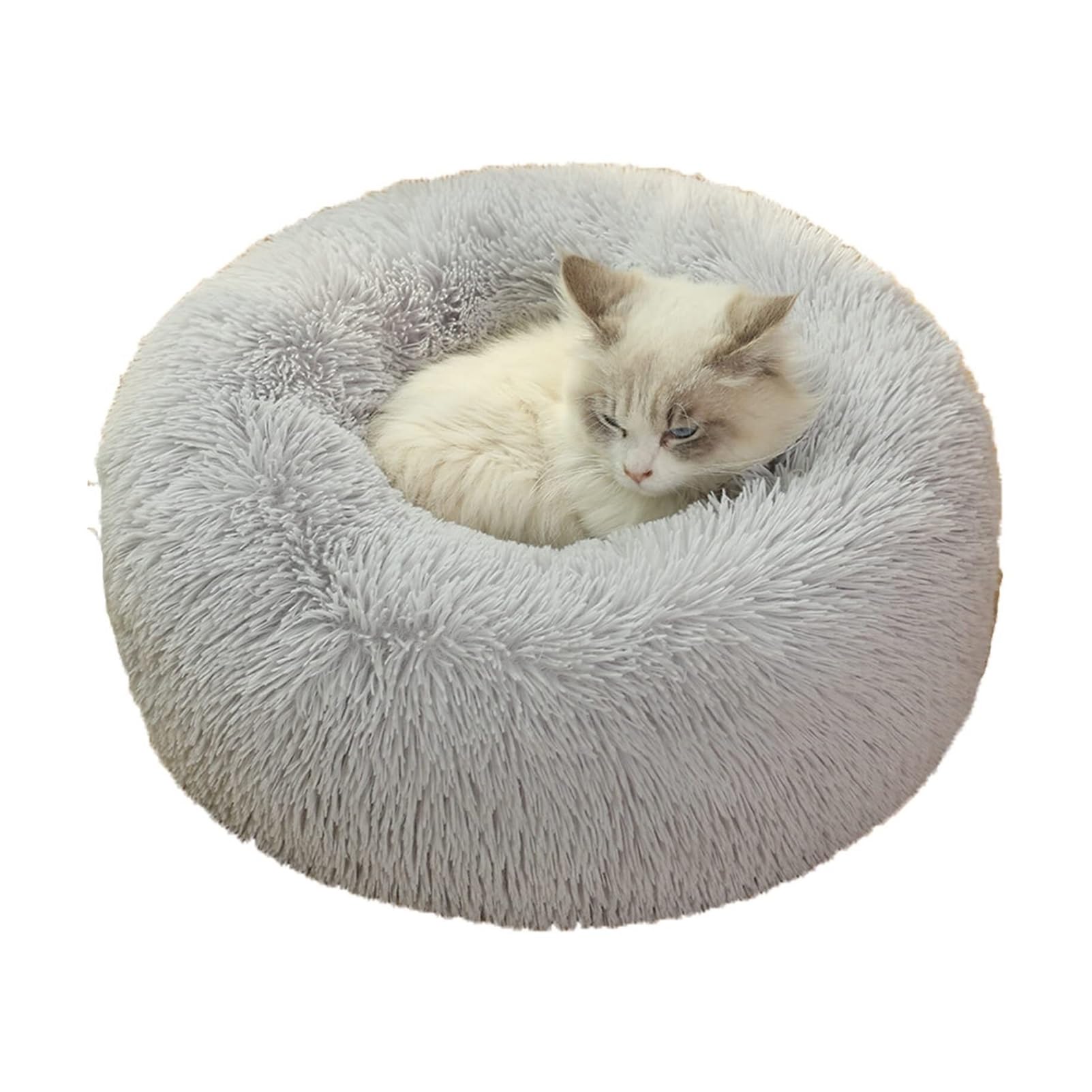 Panier donut pour chien au salon : couchage lavable et antidérapant