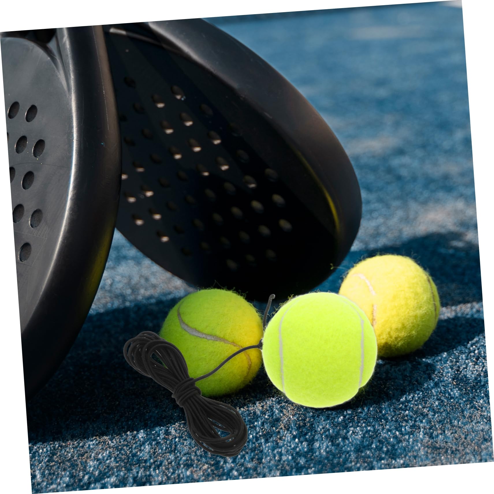 Healeved Tennis Ball with Rope Training Ball for Beginners Lightweight Portable Tennis Trainer for Skill Improvement and Fitness for Home Go Use