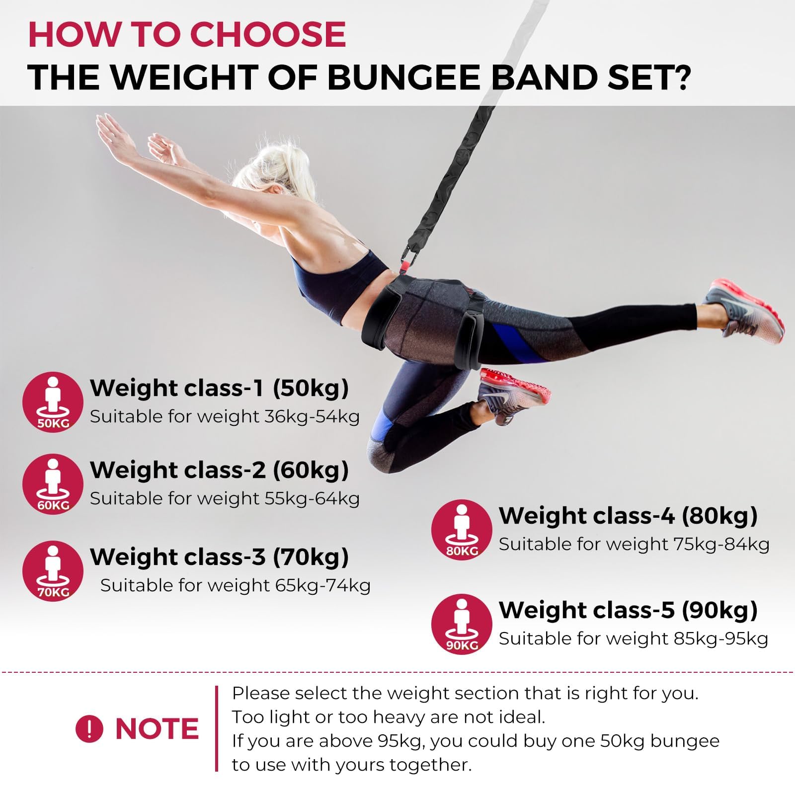 DASKING Set attrezzatura fitness bungee aereo aggiornato, imbracatura e corda elastici regolabili per allenamento a casa, gravity yoga, bungee dance, kit corda volante