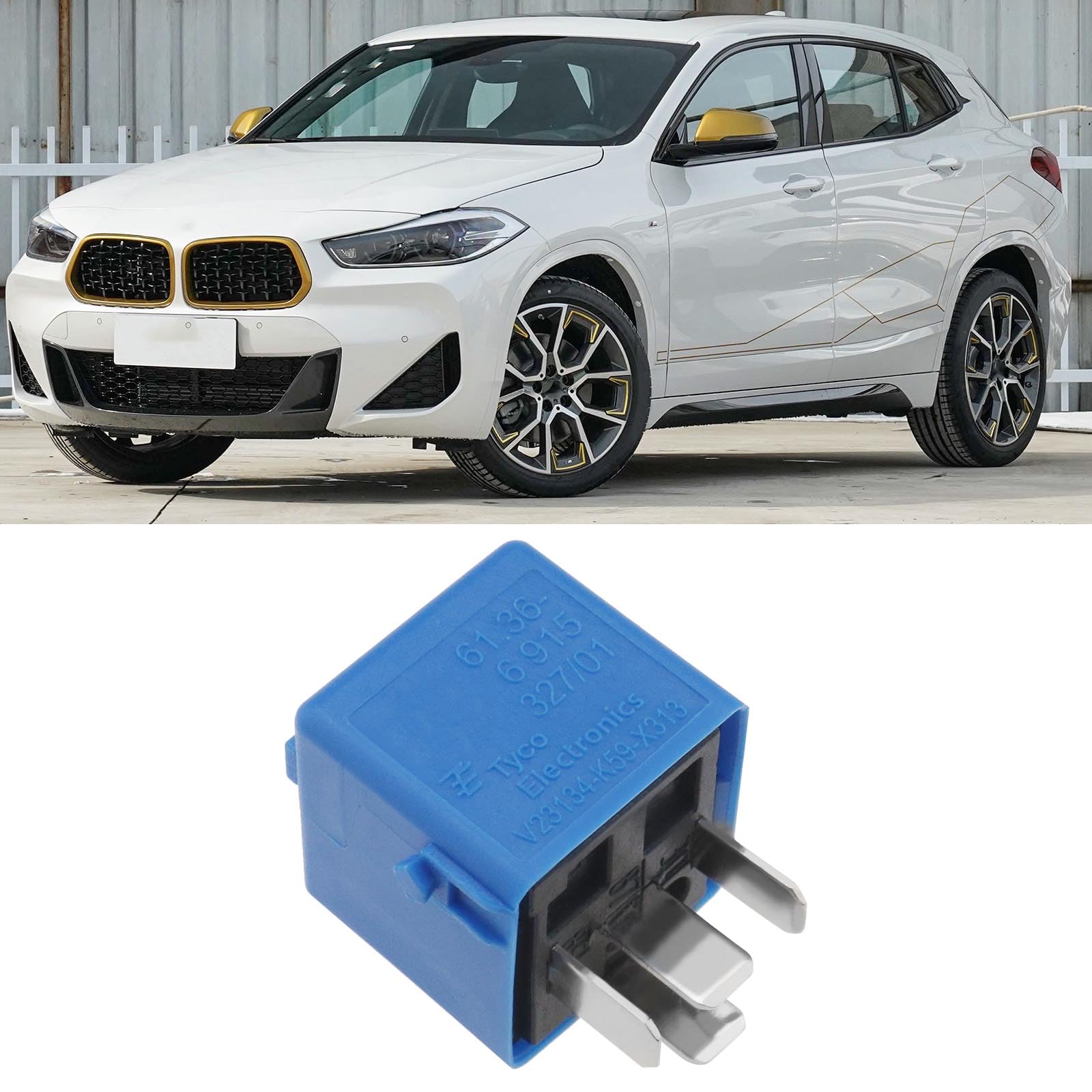 Relais de pompe à air multifonction de rechange 61366915327 compatible avec BMW Série 1 3 4 5 6 X1 X5 Bleu