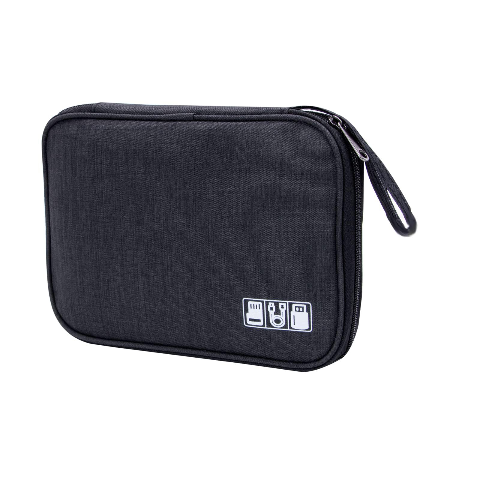 starfa labCable Organiser Bag, Universal Electronic Accessories Bag, Travel Carry Organizer Bag for Chargers, Cables, USB Drive, SD Cards, Mice, Power Bank and Hard Disk (Black)