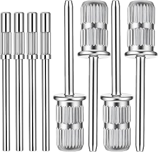 8 PCS Mandrel Nail Drill Bits, Mini Mandrel Nail Bit, Sanding Bands for Drill Shaft 0.12 Inch & 0.23 Inch Small Sanding Bands Bits for Electric File Machine Manicure Accessory