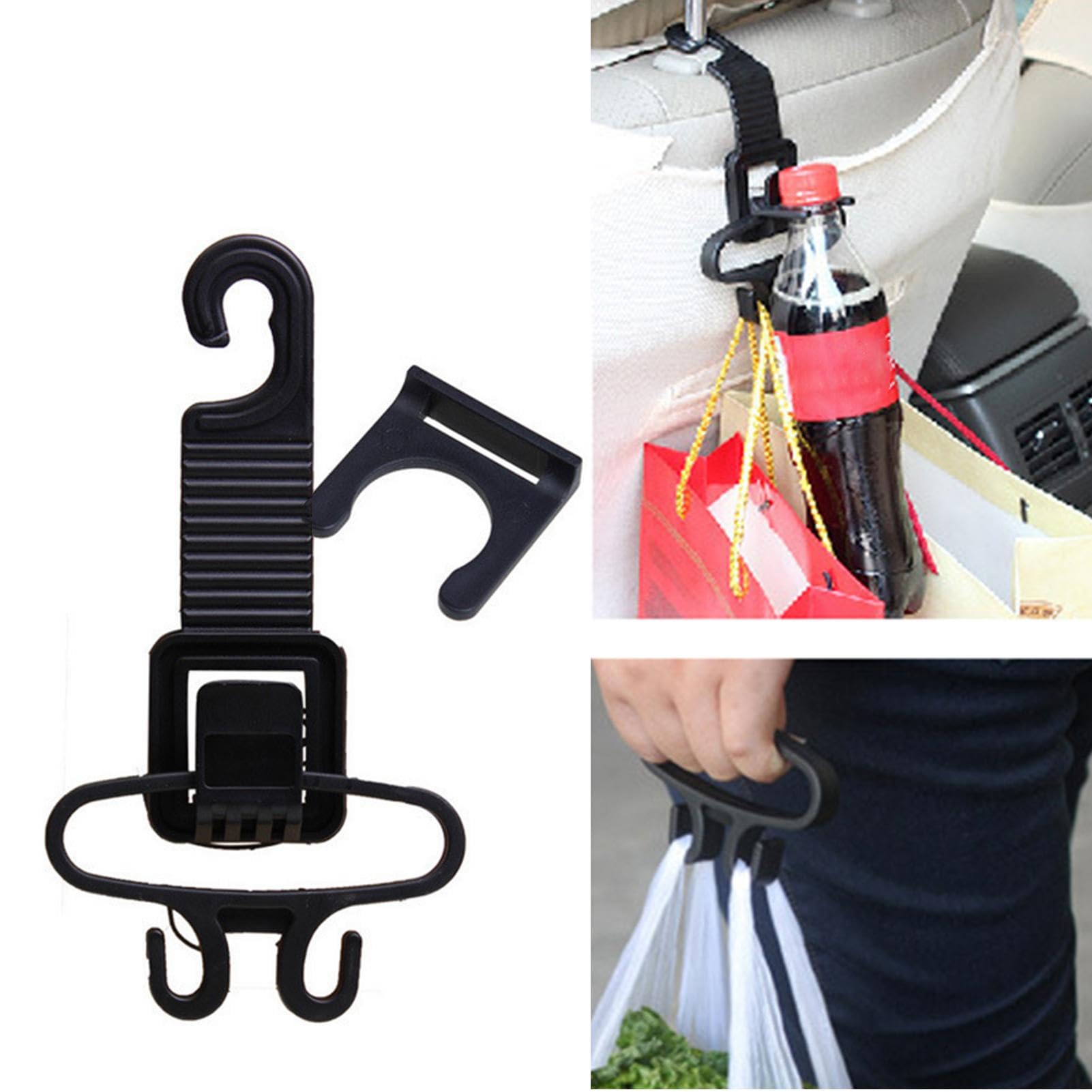 2 Ganci Portaoggetti Per Auto A Forma Di Gatto – Universali Per Poggiatesta, In ABS, Multi-colore (Grigio Chiaro), Ideali Per Spesa E Borse