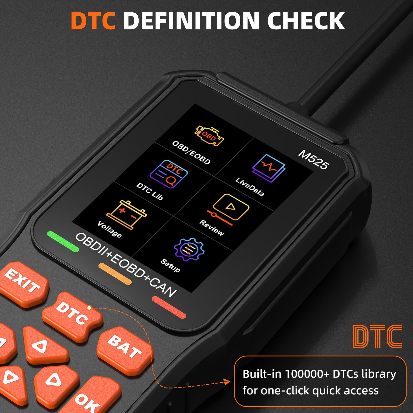 OBD2 Auto Diagnostica, Diagnostico OBD2 Italiano Errore Motore Auto OBDII EOBD Diagnosi Test Batteria ed Emissioni I/M Readiness Auto con Funzioni-OBD2, 13 Lingue Supportate Per tutti i Veicoli OBDII