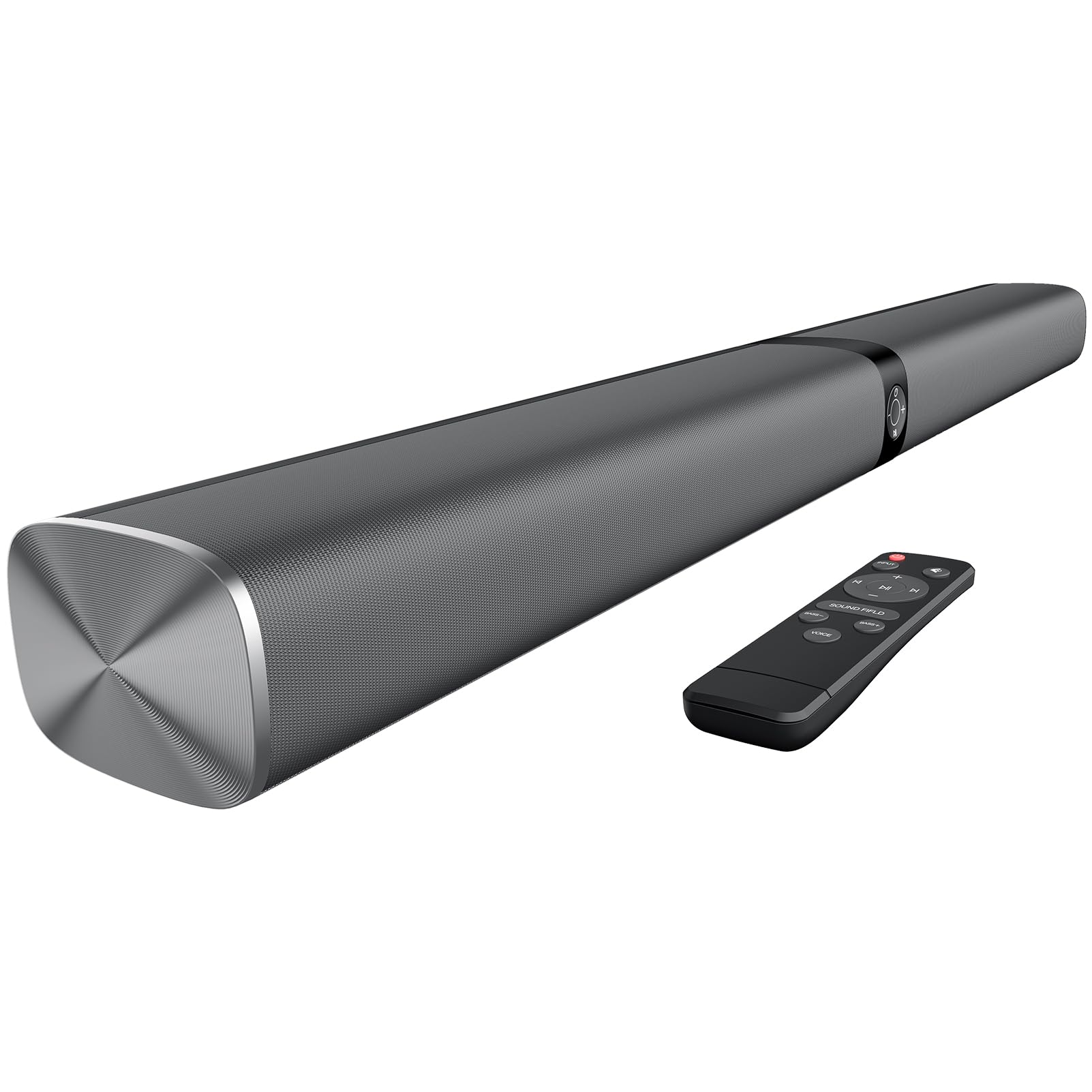 Sound Bar for Smart TV, 80W Soundbar with Bluetooth/ARC/Opt/AUX Connect, Auto Volume Boost, 3 Equalizer Modes, 2 in 1 Detachable Soundbar for TV/PC/Gaming/Projectors Gray