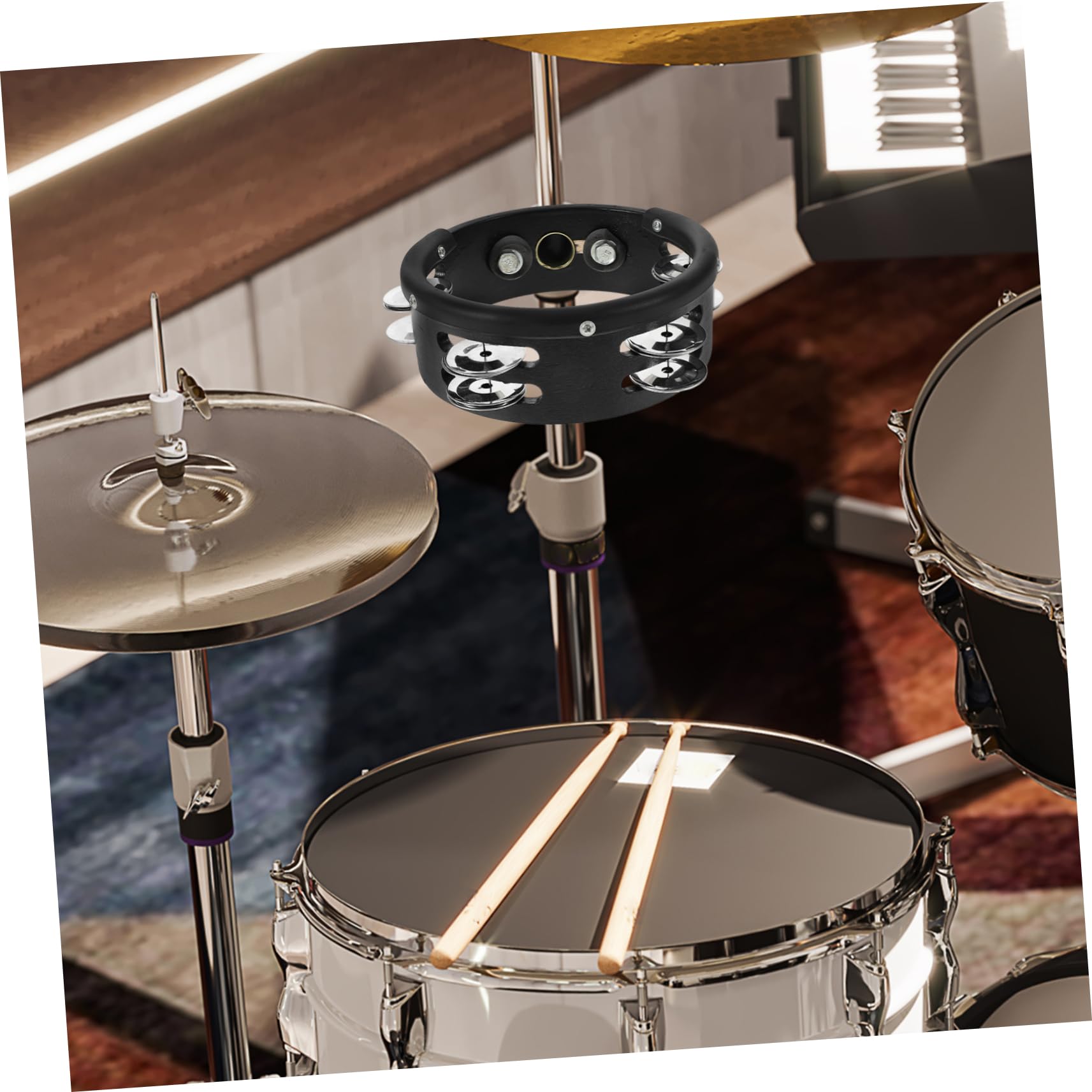 Hi Hat Glocke und Metall mit Rundem 6 Zoll Durchmesser Crisp Tone für Verbessertes Schlagzeug Zubehör bei Musikalischen Auftritten