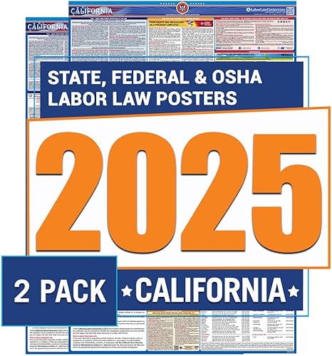 Miniatura 9 de Último póster de la ley laboral de California 2024  Estado, federal, cumple con la OSHA  Publicación requerida en el lugar de trabajo para empleados