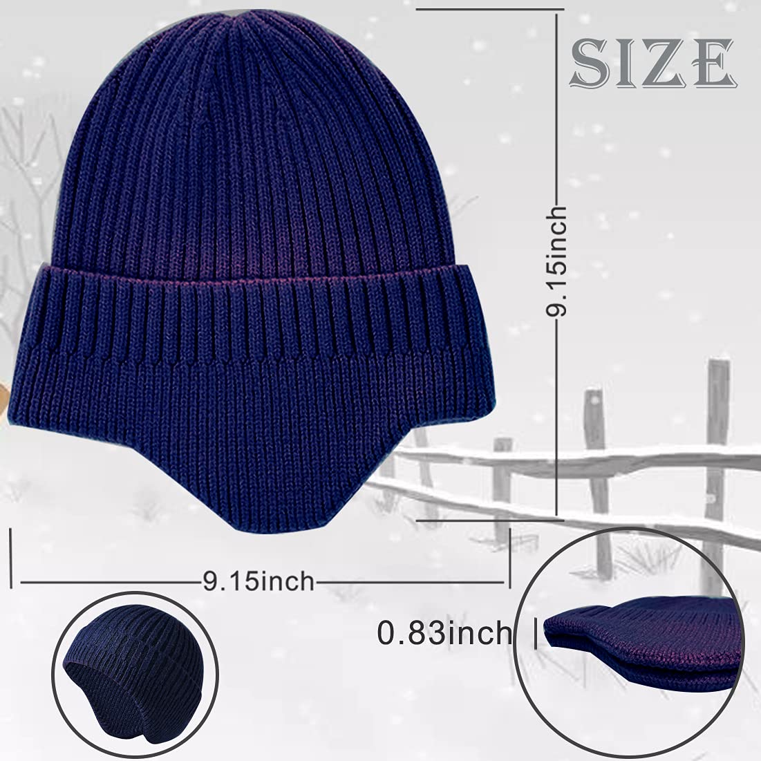 JFAN Cappello Lavorato A Maglia da Uomo Donna Autunno Inverno Tinta Unita Proteggi Le Orecchie Cappello da Sci Moda Caldo Cappello in Pelle di Melone