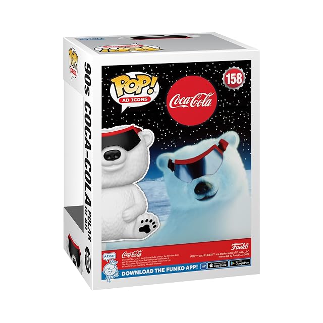 Foto 3 de 8 de Funko Pop! Ad Icons: Coke - Coca Cola Polar Bear Bear - (90's) - Afelpado - Coca-Cola - Exclusiva Amazon