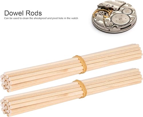 Miniatura 2 de Accesorios de reparación de relojes, varillas de madera ligeras de 40 piezas, práctica profesional para limpiar relojes, relojeros, reparación de