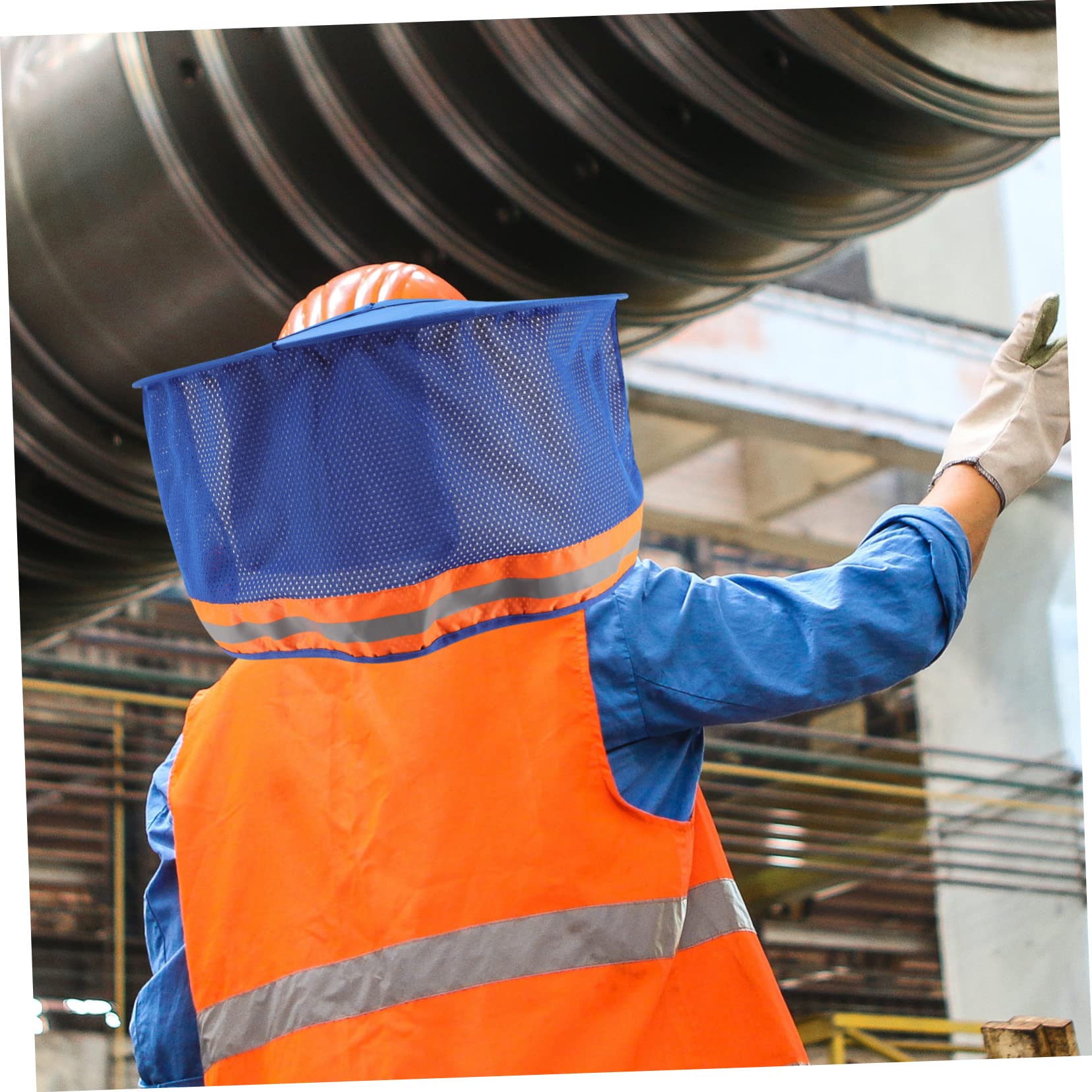 Tofficu Sonnenschutz Für Schutzhelme - Faltbar, Atmungsaktiv, Hohe Sichtbarkeit