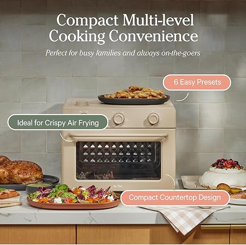 Miniatura 24 de Our Place Wonder Oven Freidora de aire 6 en 1 y horno tostador con infusión de vapor Compacto, apto para encimera, precalentamiento rápido