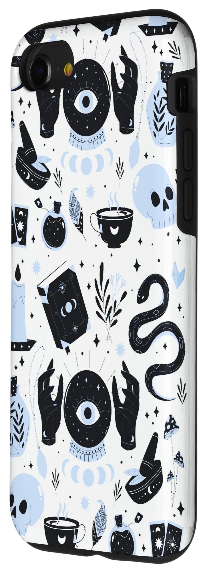 iPhone SE (2020) / 7 / 8 Blue Witch's Essentials Pattern Witchy Design Halloween Cute Case - Image 2