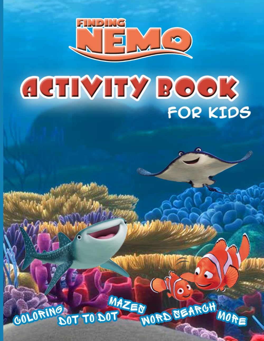 Activity Book for Kids: Coloring Pages, Mazes, Word search And More