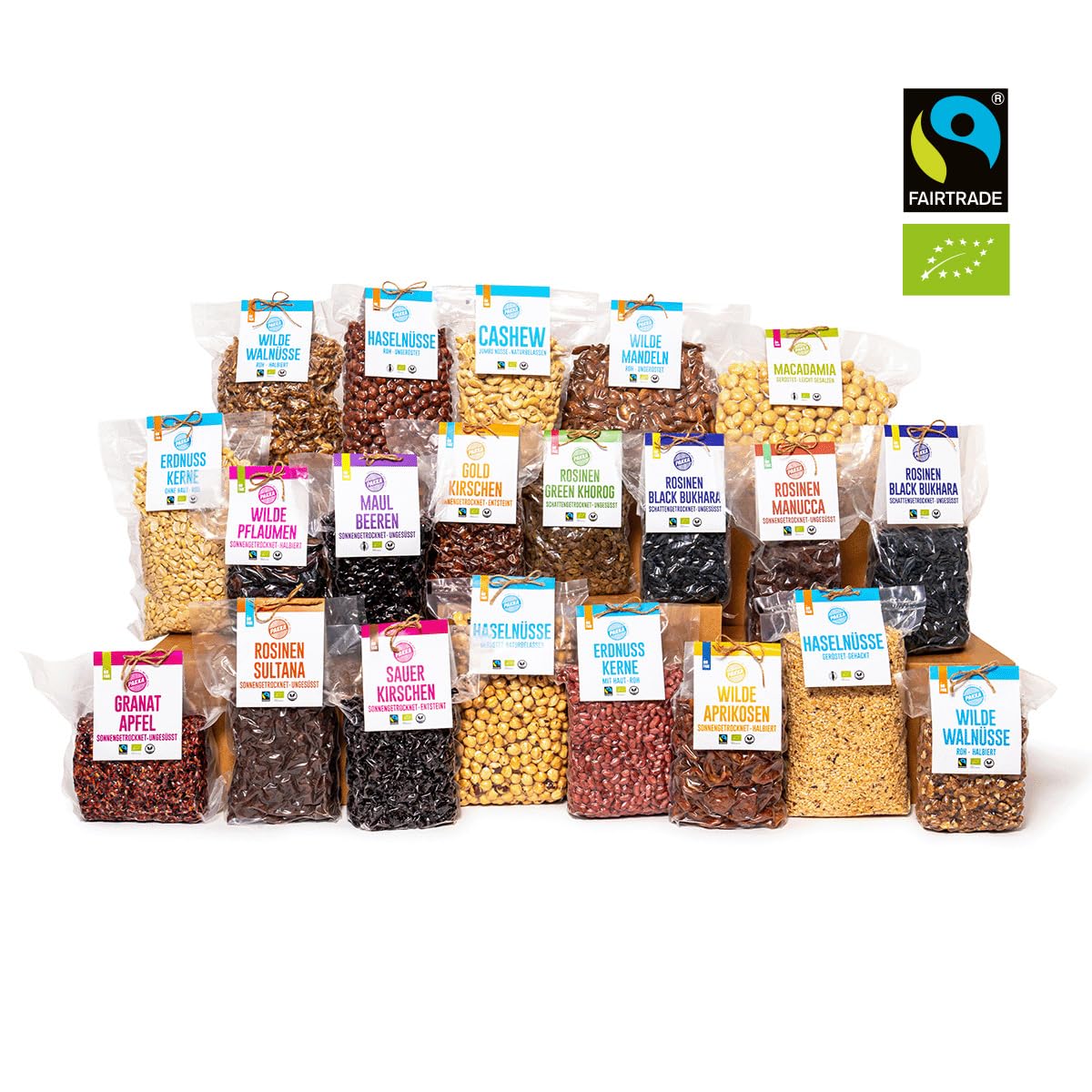 PAKKA - Albicocche selvatiche biologiche equosolidali essiccate, Raccolte da piccoli agricoltori di Samarcanda, Uzbekistan, Vegane, Confezione famiglia (Variante 2 : 1 kg)