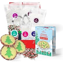 Baketivity Christmas Tree Biscuit Making Baking Set for Kids, Essential and Fun Kitchen Lessons for Little Young Chefs, Includes Christmas Tree Biscuits, Set B