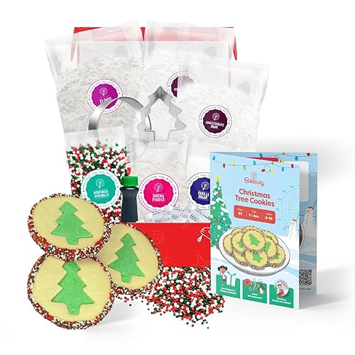 Baketivity Christmas Tree Cookies - DIY Baking Kit for Kids