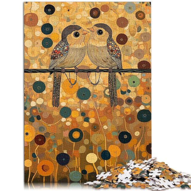 Foto 2 de 6 de Rompecabezas para Adolescentes 1000 Piezas Dos pájaros en un Alambre Klimt Aprendizaje Educativo Decoración…