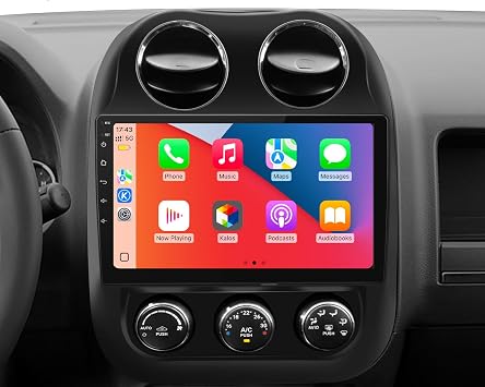 Car Radio for Jeep Compass Patriot 2010-2016 10.1 inch Touch Screen 64G ROM | Android 13 2G RAM 64G ROM Carplay/Android Auto/Mirror Link/SWC/Bluetooth/WiFi AHD Backup Camera