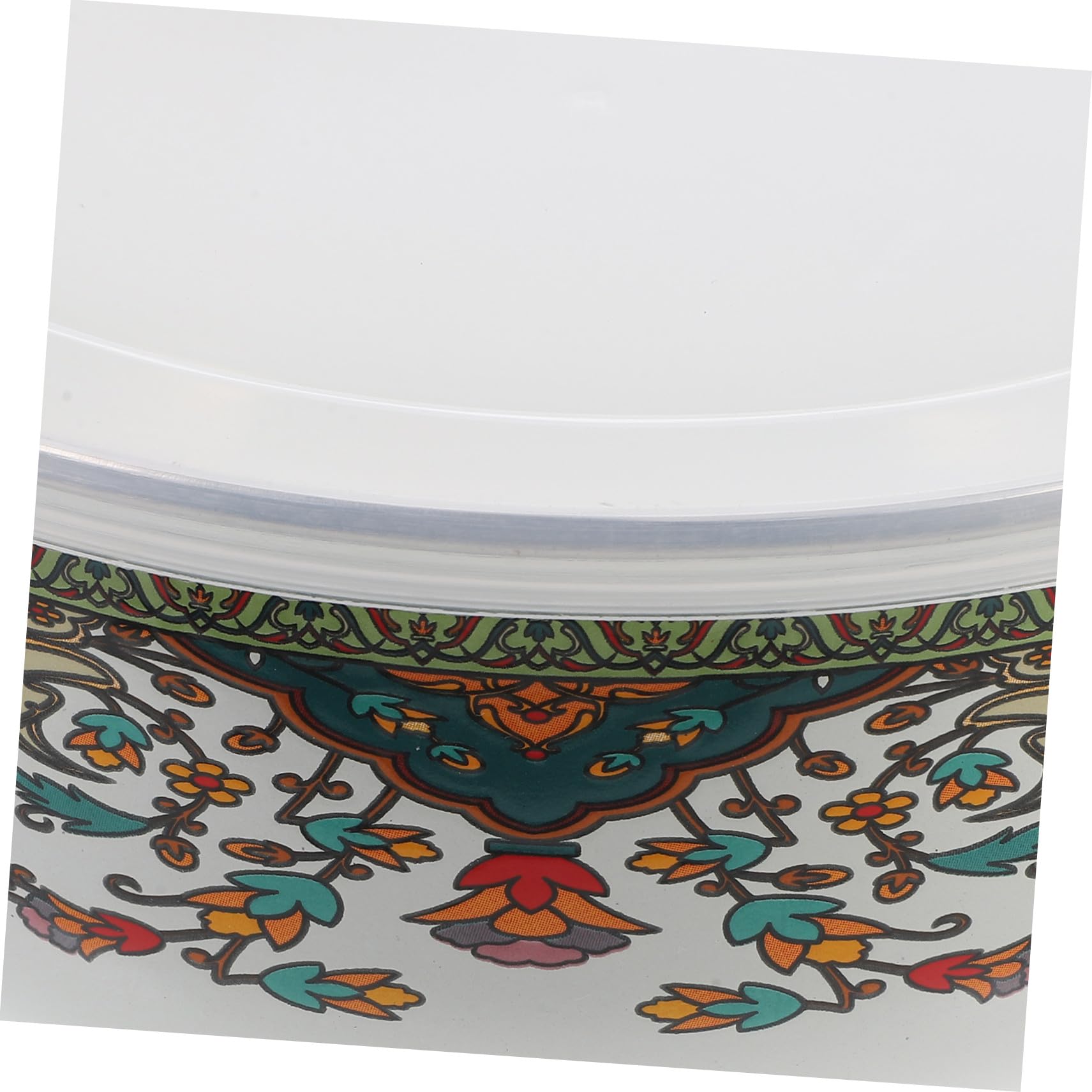 Set de 5 Tazones de Esmalte con Tapa, Cuenco Profundo | Fideos y Sopas, Uso en Hogar o Restaurante, Estilo Vintage Chino, Plástico y Esmalte