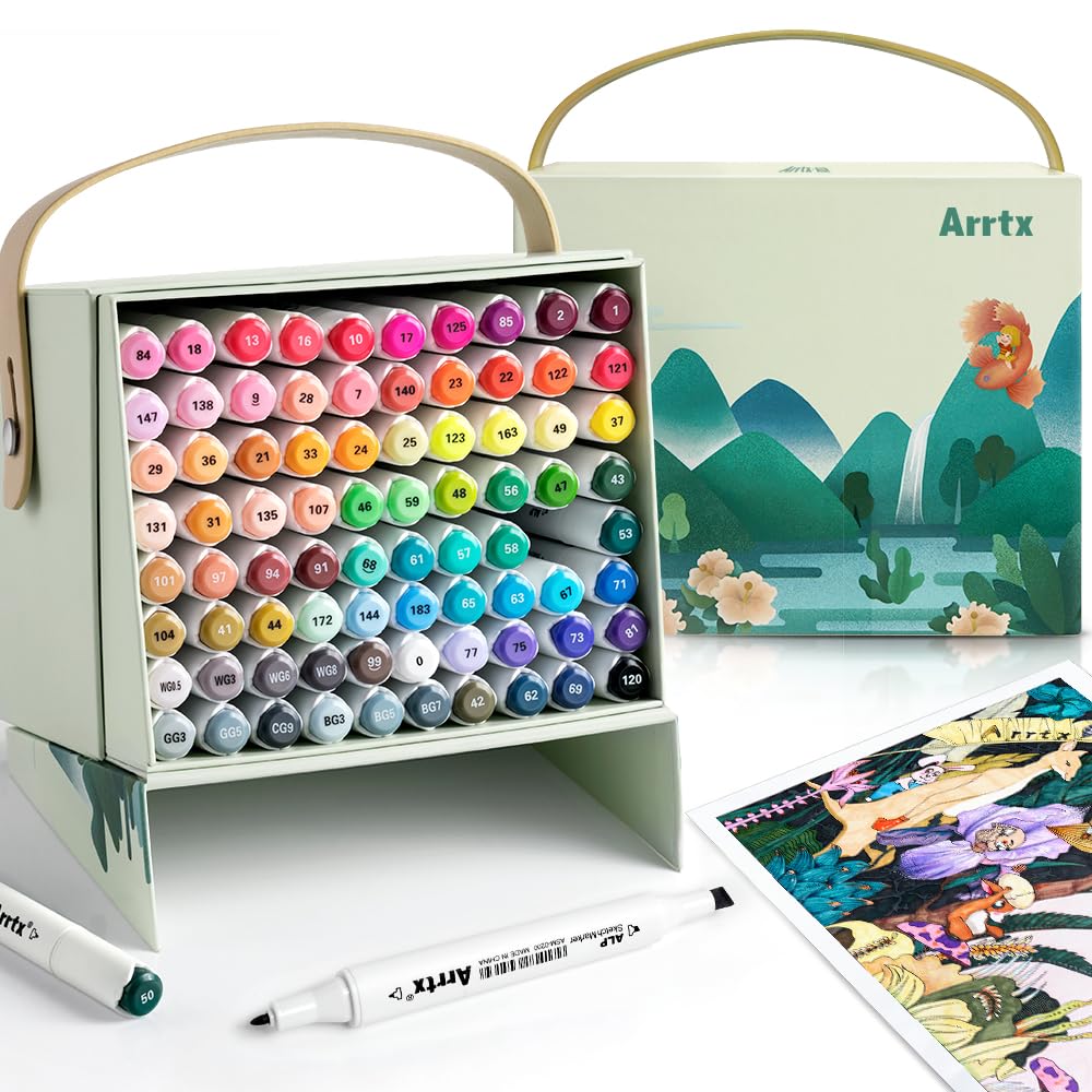 Arrtx ALP 80-Color Alcohol Marker Set
