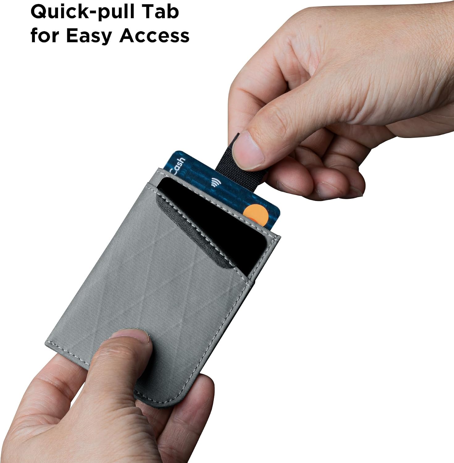 ALPAKA Up Card Holder Minimalist Wallet for 4 Cards Slate Grey X-Pac VX21 image 4