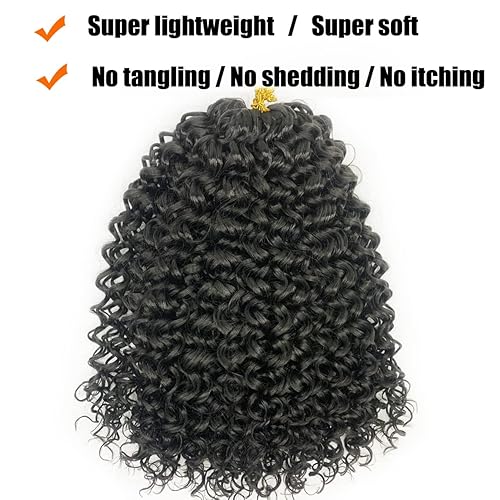 Miniatura 2 de ENBEAUTIFUL Paquete de 8 extensiones de cabello rizado de ganchillo de 18 pulgadas para mujeres negras, rizos Gogo, rizos de playa, rizos de agua,