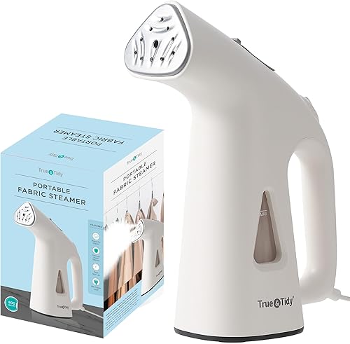 True & Tidy TS-38A - Vaporizador portátil de tela para ropa para el hogar o viajes, elimina las arrugas, apagado automático, 800 vatios de vapor