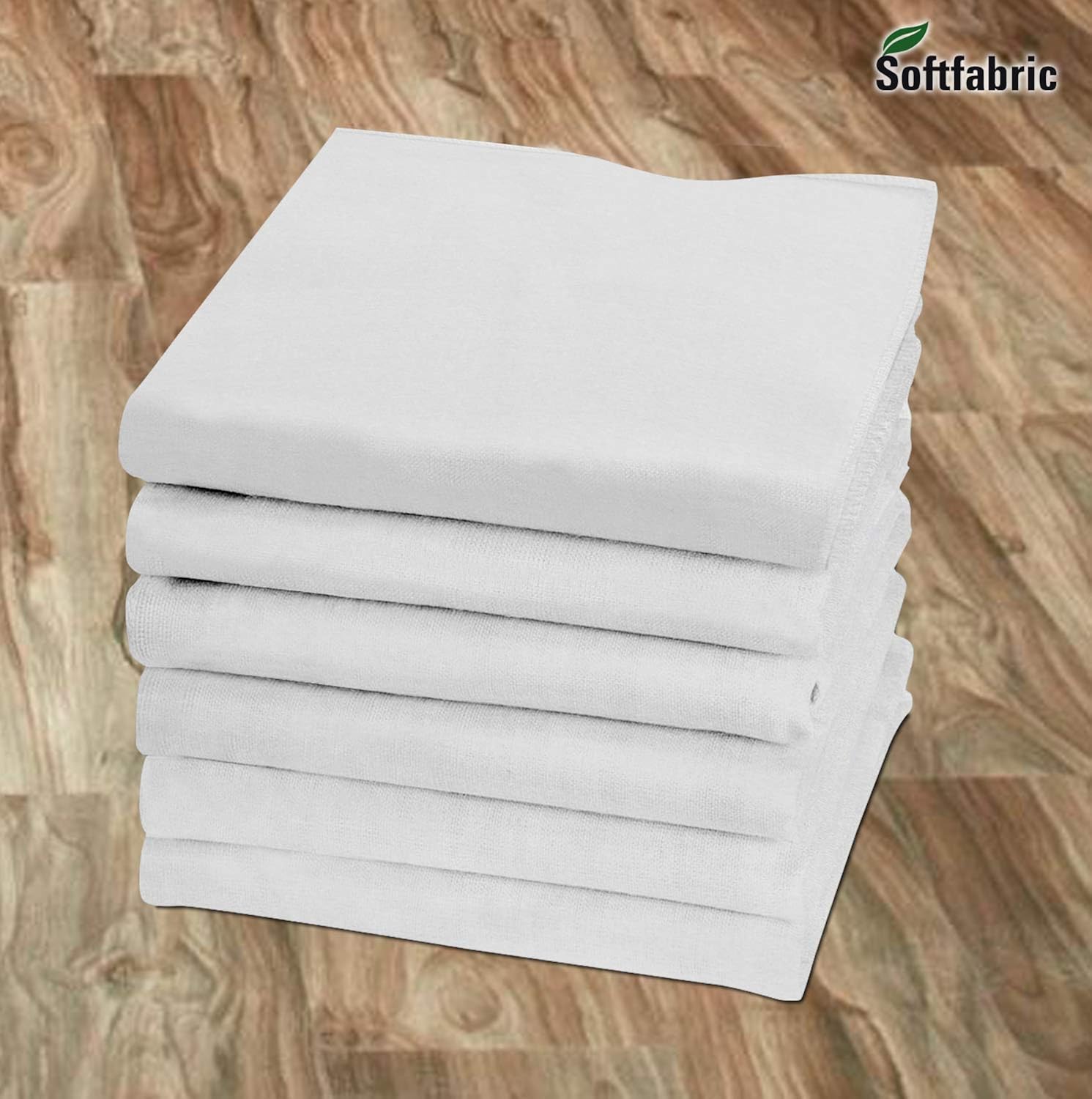 Softfabric Men's White Handkerchiefs, 100 Pure Soft Cotton