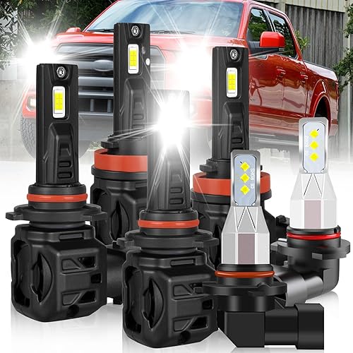 OBNDVU Compatible con bombillas LED para faros delanteros Ford F150 2015-2023, 9005 H11, haz alto y lo+luces antiniebla LED 9140, 800% súper disponible en Yaxa Venezuela
