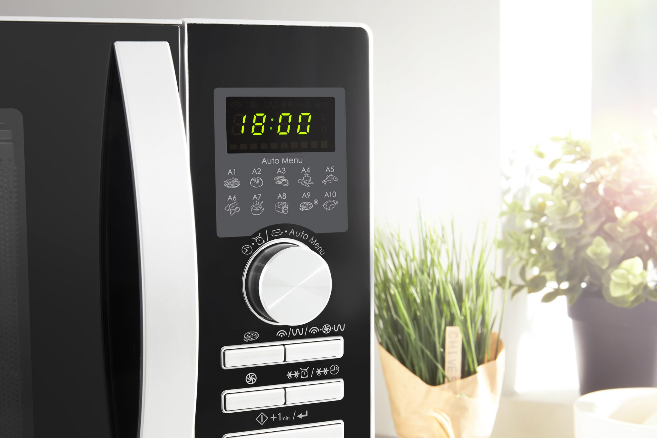 Sharp R-843INW Micro-ondes Combiné 25 litres - Argent