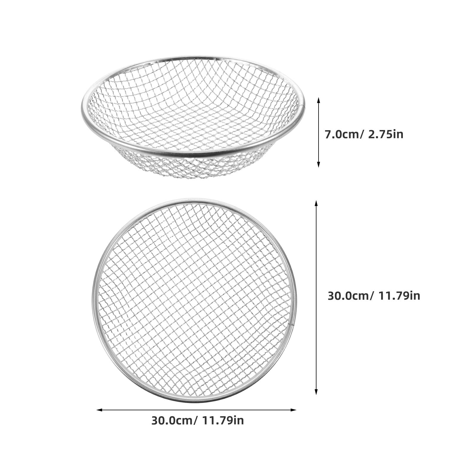 YARNOW 3-częściowe sita do gleby ogrodowej, metalowe okrągłe sito ogrodnicze, tacka do przesiewania gleby o średnicy 1/8 cala, 1/4 cala i 3/8, sito do piasku, tacka do przesiewania kompostu, ziemi,