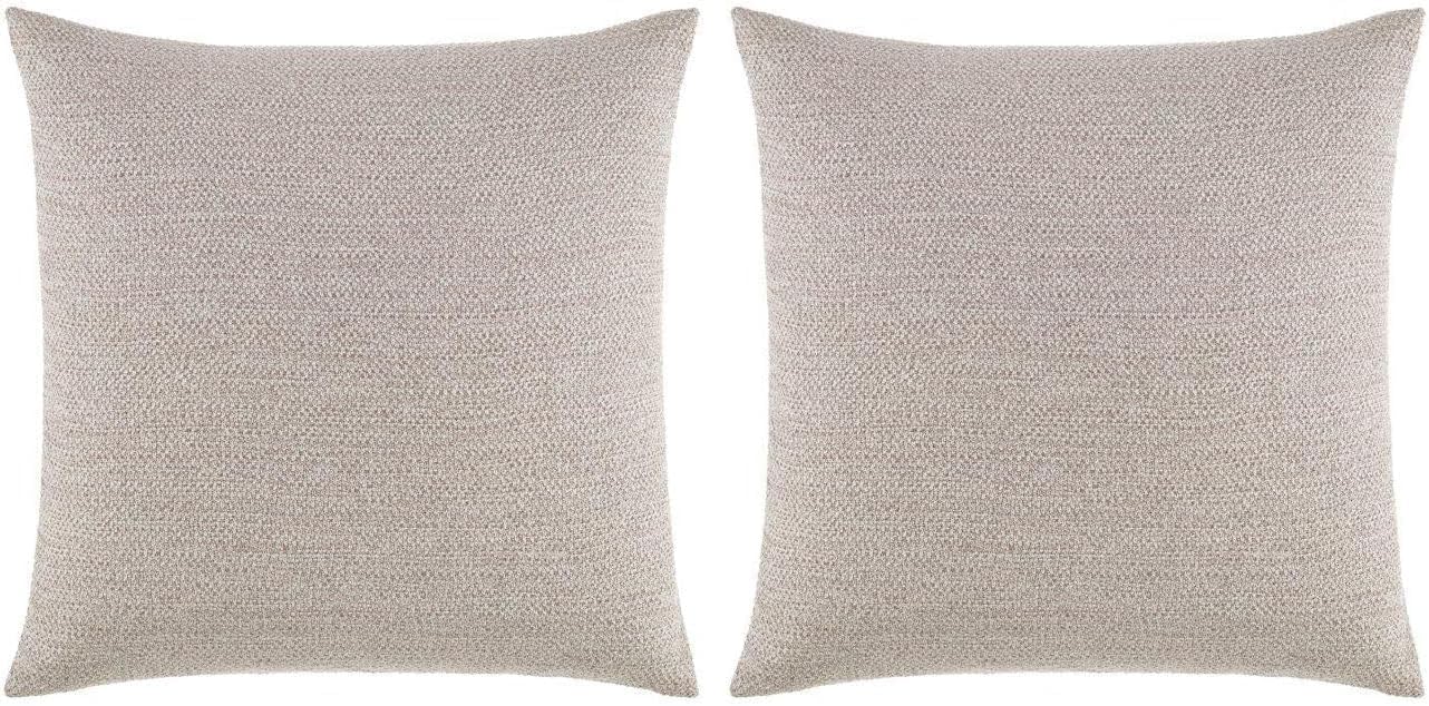Kenneth Cole New York Kcny Essentials Beige 16" X 16" Decorative Pillow Knit Throw Pillow, Linen ASH (Pack of 2)