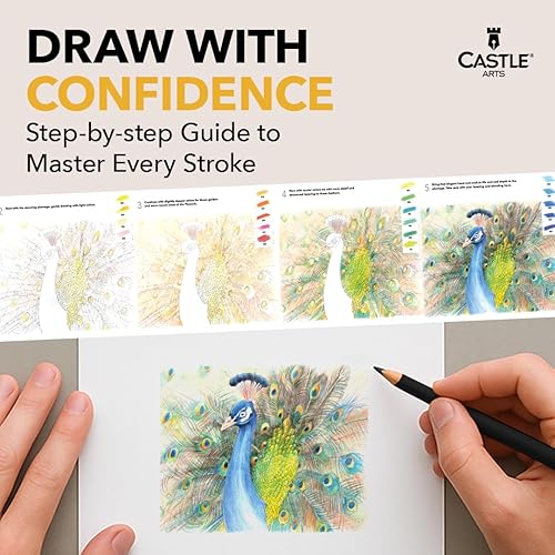 Miniatura 6 de Castle Art Supplies - Juego de lápices de acuarela | 120 pigmentos vibrantes para mezclar, dibujar y pintar | Para adultos y profesionales |