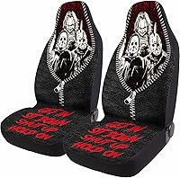 Vista 80 de Horror Nightmare Skellington - 2 fundas de asiento delantero para automóvil, camión, SUV, regalos de Navidad, funda de asiento de cubo duradera, 03.