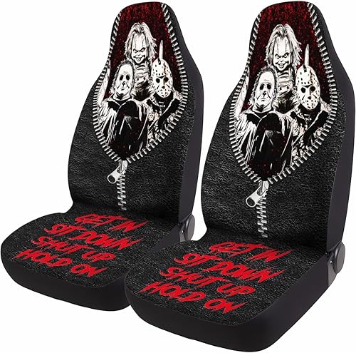 Miniatura 79 de Nightmare Skellington Ghost 2 - Fundas de asiento delantero para automóvil, camión, SUV, regalos de Navidad, funda de asiento de cubo duradera, 06.