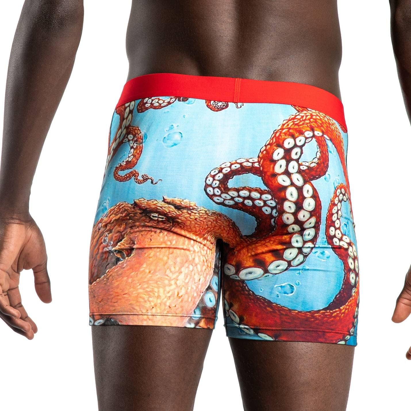 Good Luck Undies Men's Fish and Ocean Animal Boxer Brief Underwear - Image 5
