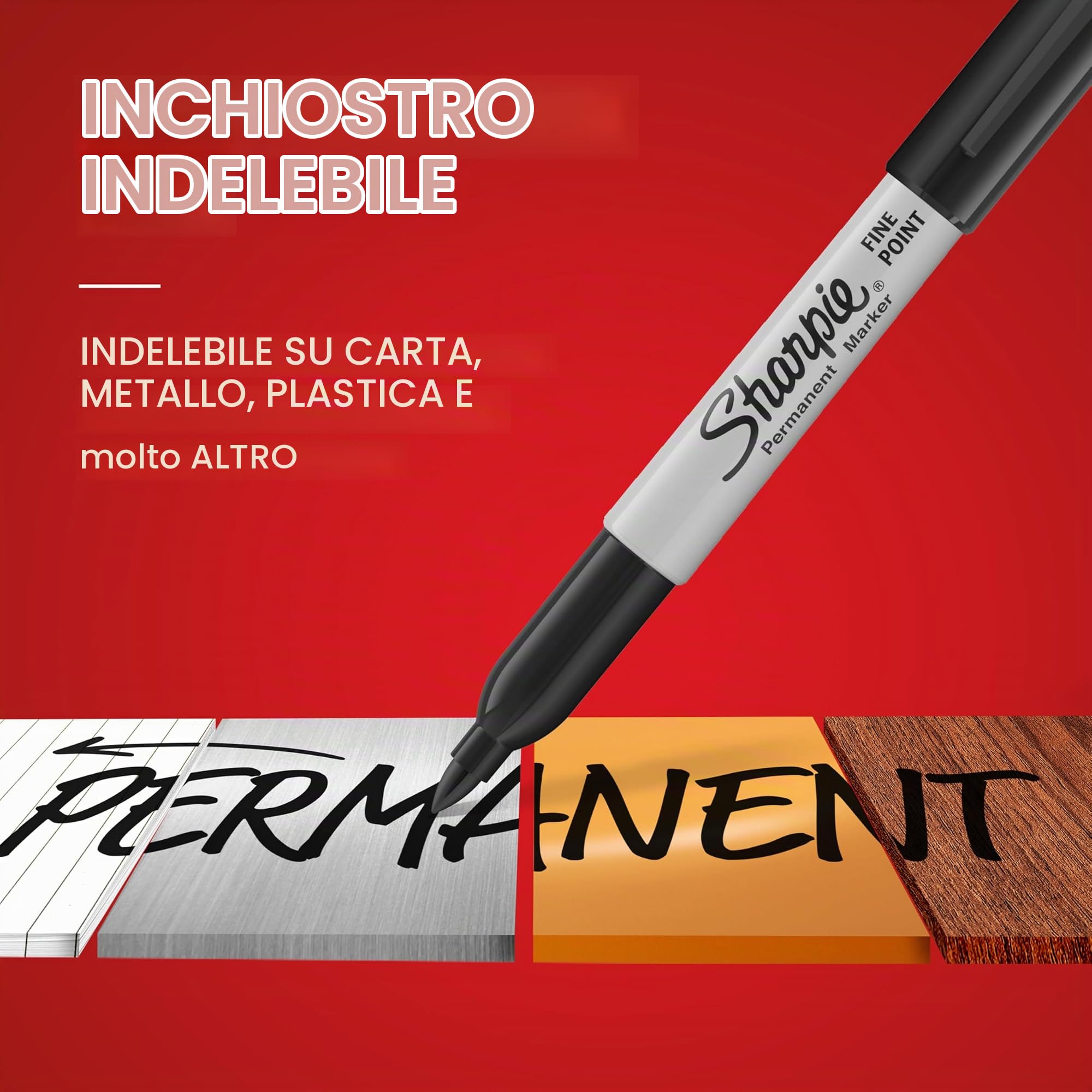 Sharpie Pennarelli indelebili | Punta fine per dettagli in grassetto | Inchiostro nero | 40 pennarelli