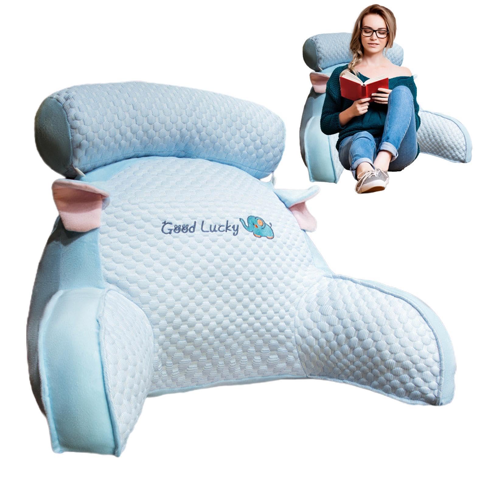 Cuscino Da Lettura Rinfrescante Con Bracci Rimovibili – Supporto Lombare E Cervicale – Morbido Per Letto E Divano – Federa Lavabile