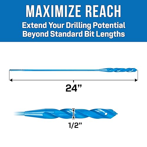 Miniatura 6 de Jonard Tools DBF-1224 Broca de acero de alta velocidad para metal y madera, 12" x 24"