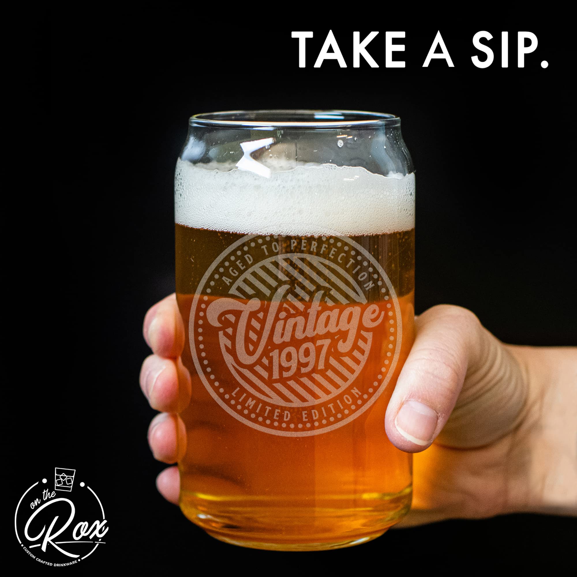 1997 Vintage Birthday Glass - 24th Birthday Gifts for Men Women - 16 oz  Engraved Beer Can Keepsake Glass: Buy Online at Best Price in UAE - Amazon .ae