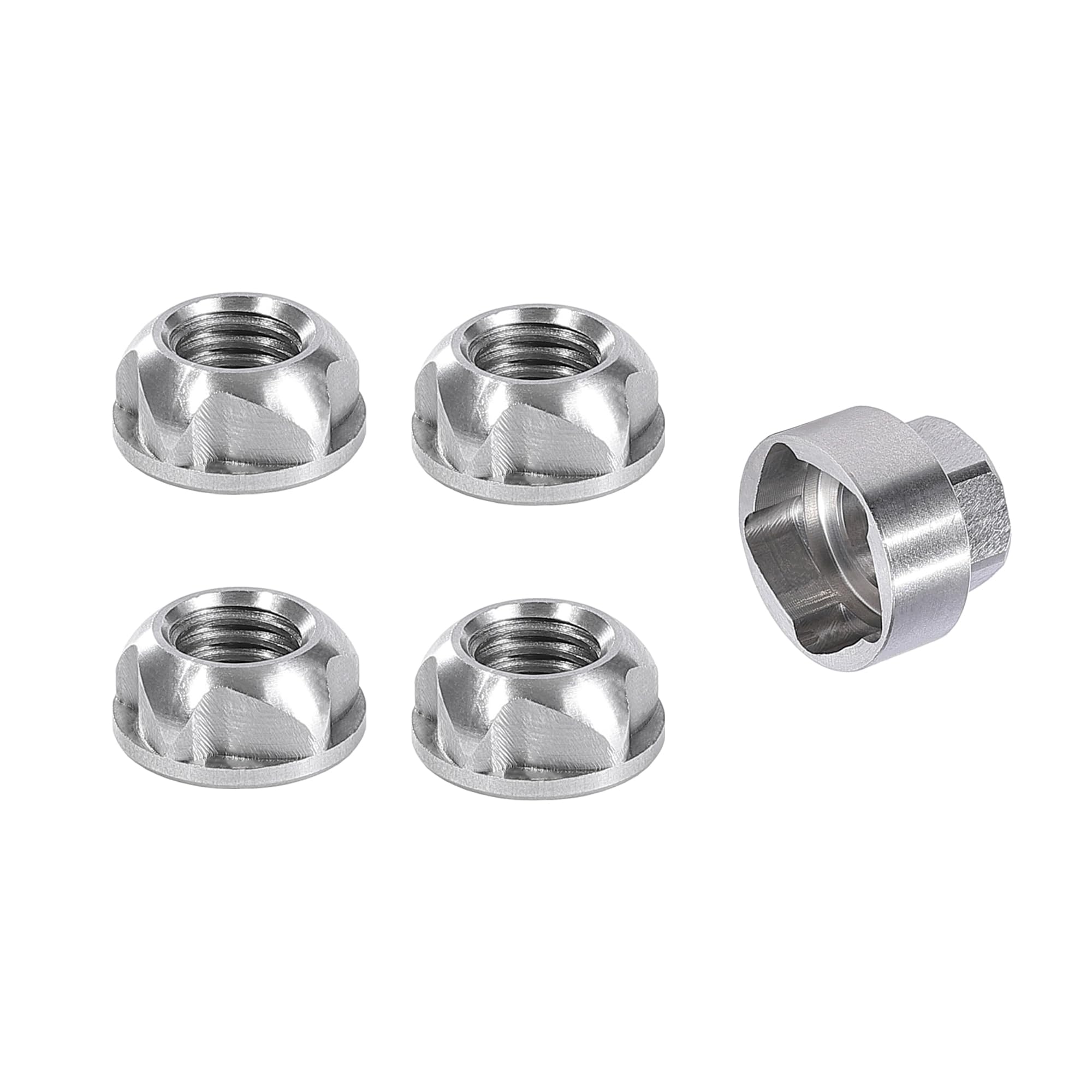 M16 P2.0 304 Stainless Steel Anti-Theft Locking Nuts Security Hardware Kit for Mountain Bike Awning Car Accessories for Styling Light Bar Safety,(4 Lock+ 1 Key)